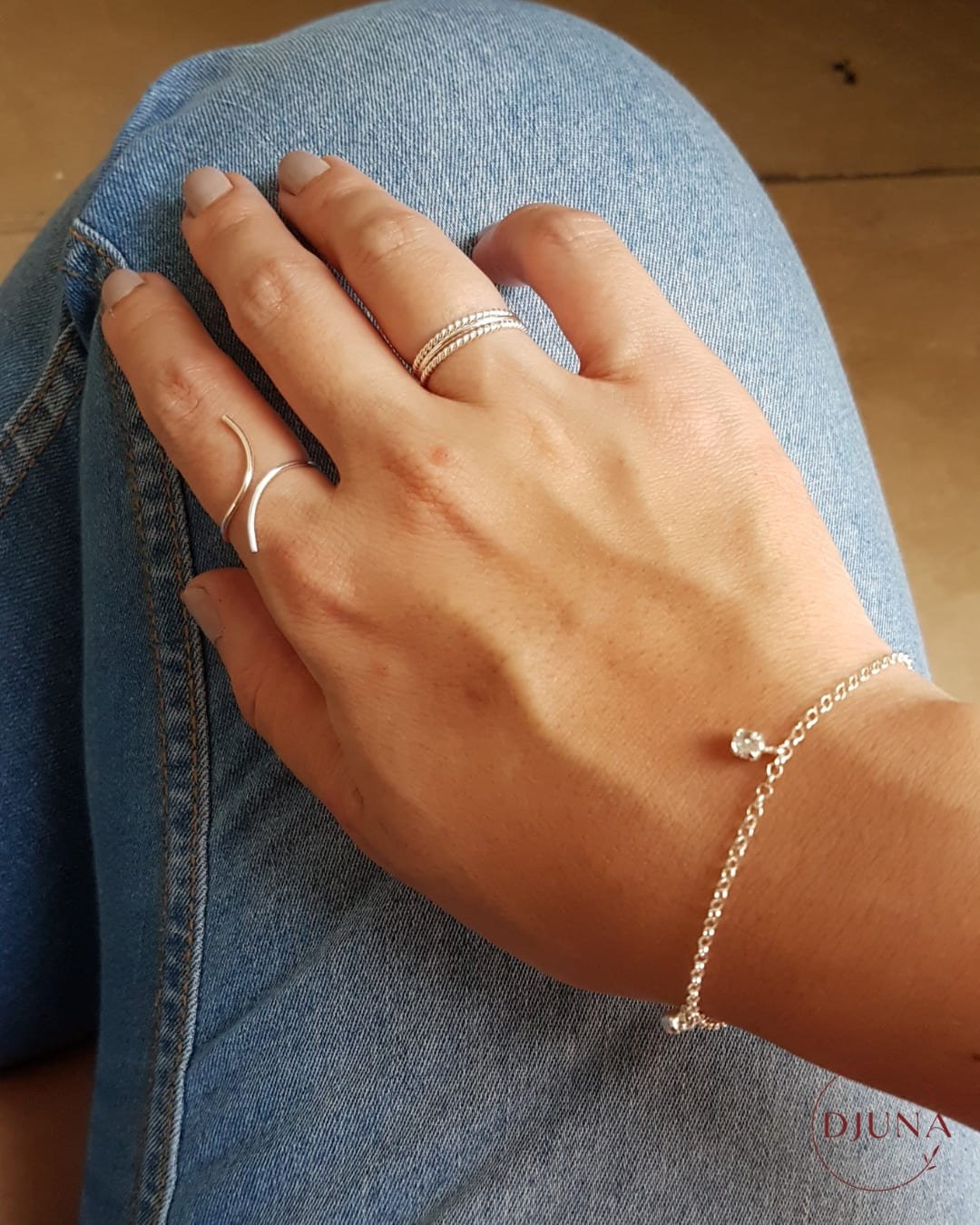 ANEL TRIPLO - 2 FIOS TORCIDOS E 1 LISO DE PRATA 925