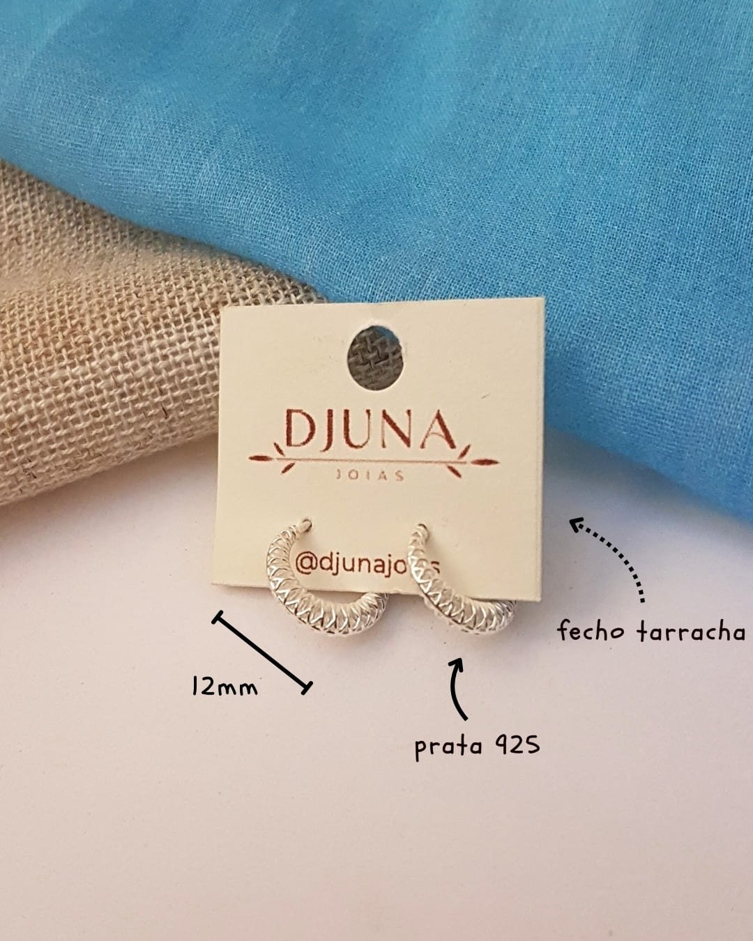 BRINCO ARGOLA ABERTA TRABALHADA II DE PRATA 925