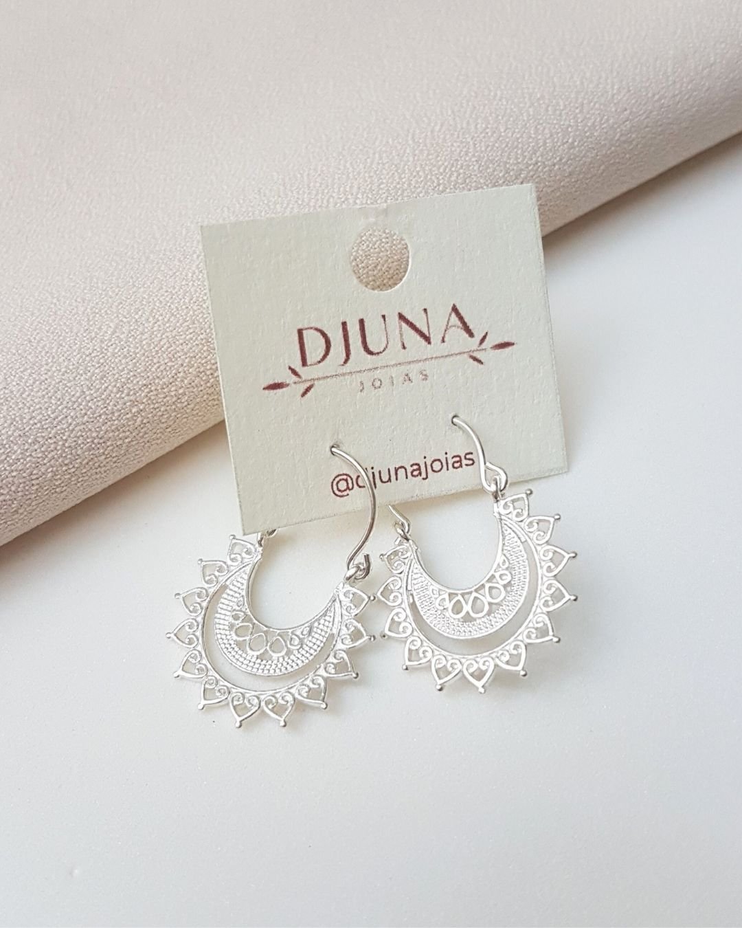 BRINCO ARGOLA BOHO TRABALHADA II DE PRATA 925