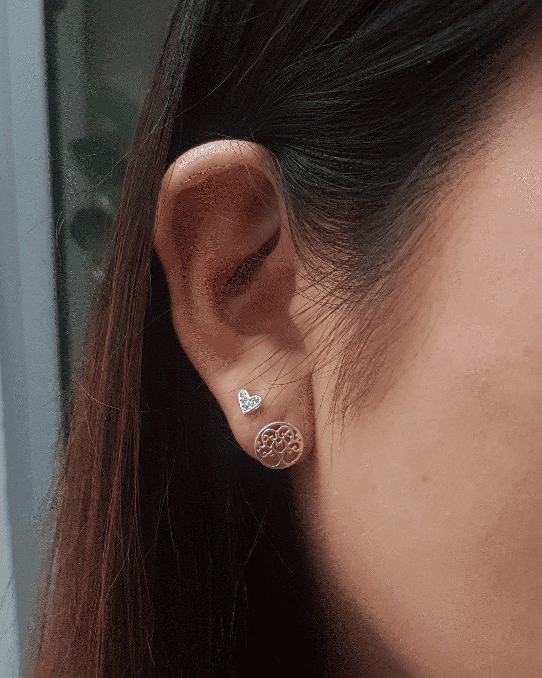 BRINCO ÁRVORE DA VIDA LISA COM BORDA PRATA 925