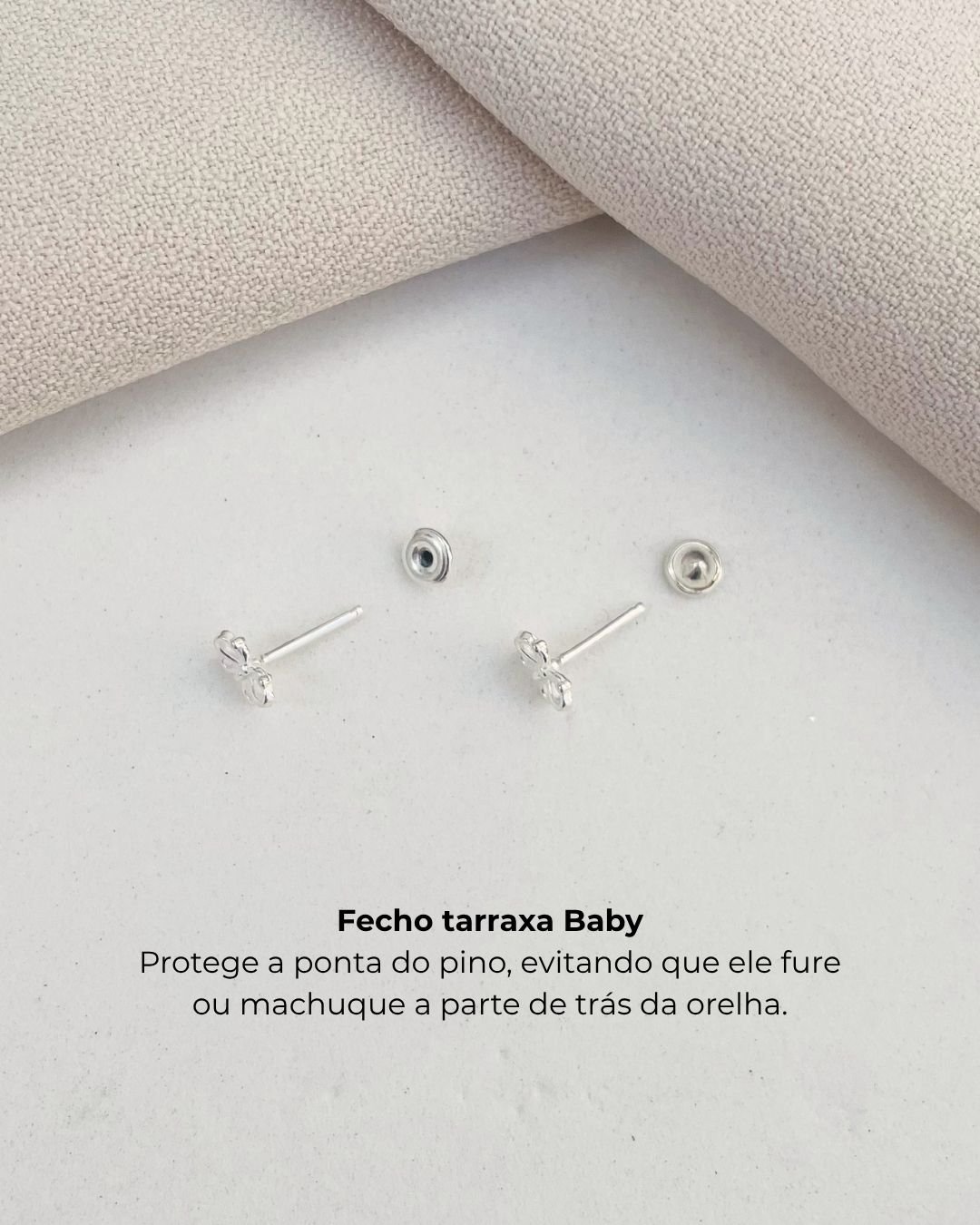 BRINCO BORBOLETA BABY VAZADA PRATA 925