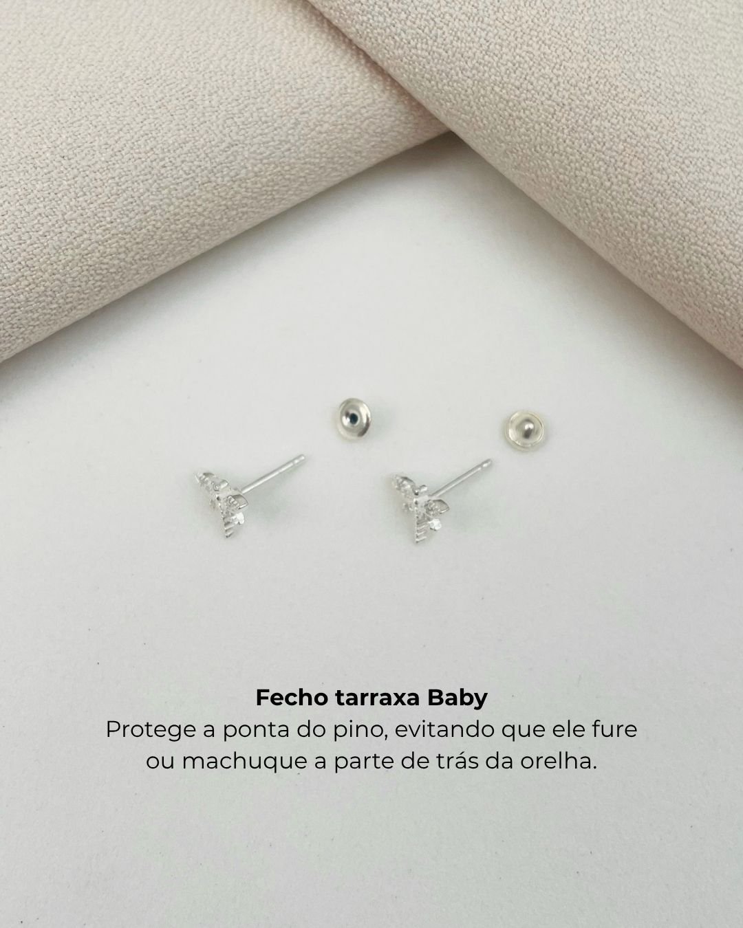 BRINCO LIBÉLULA BABY ZIRCÔNIAS E PRATA 925