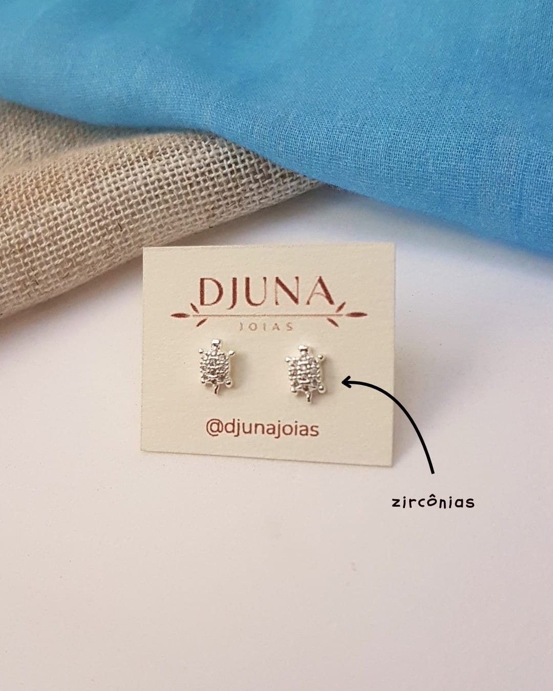 BRINCO TARTATUGA ZIRCÔNIAS DE PRATA 925