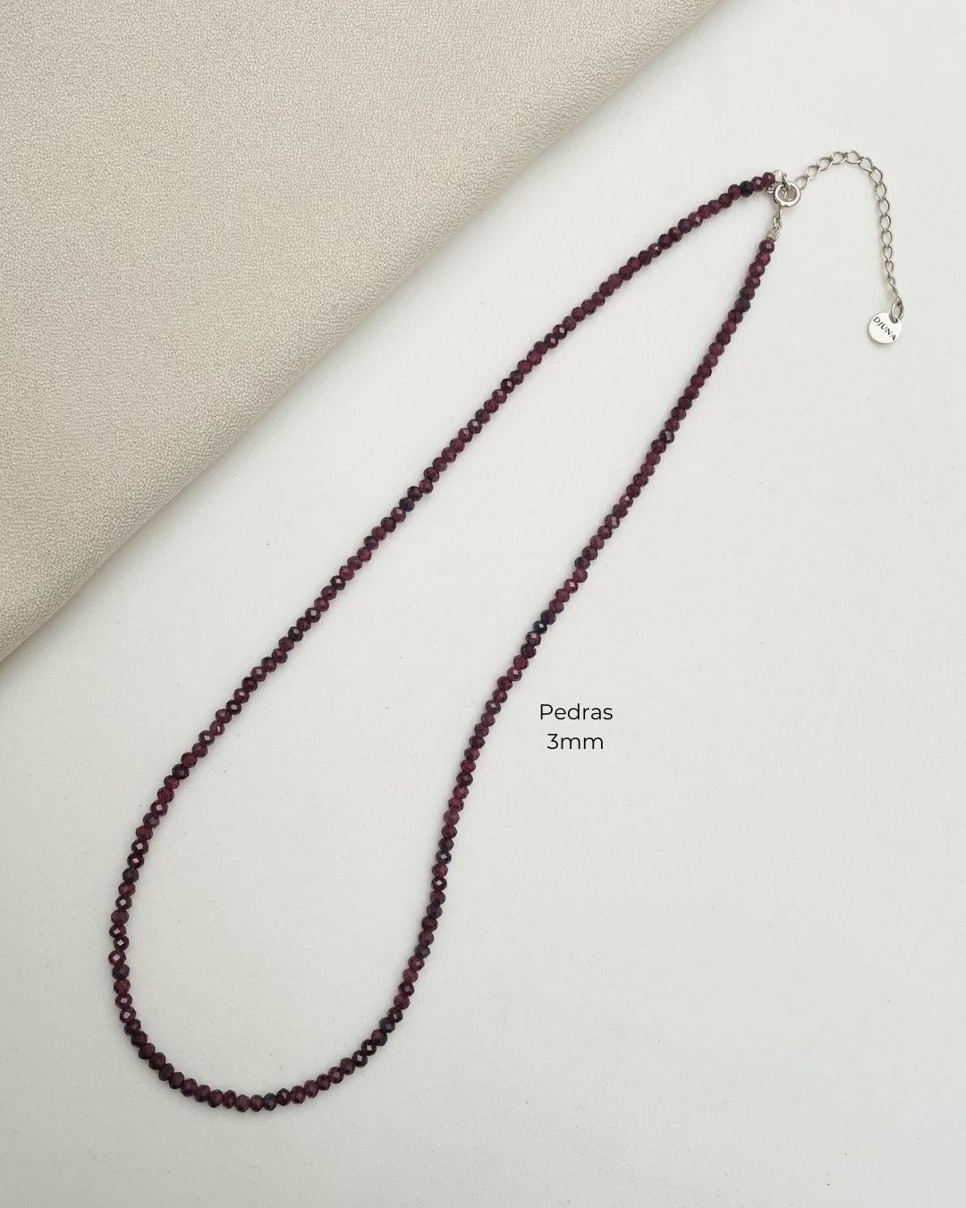 COLAR CHOKER PEDRAS LAPIDADAS GRANADA 3MM
