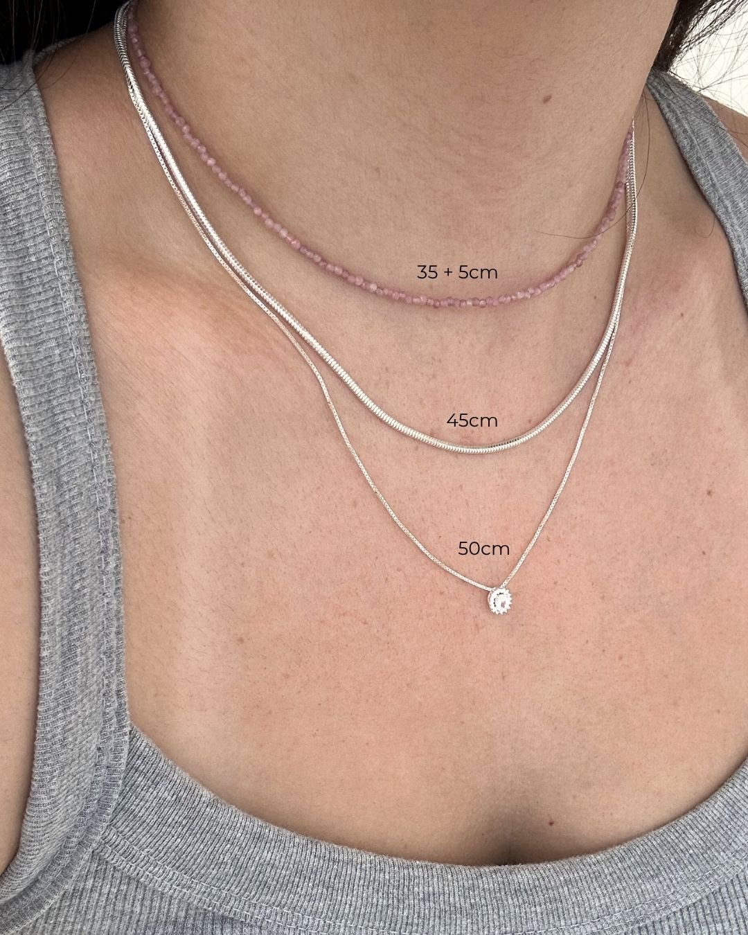 COLAR CHOKER TURMALINA ROSA PEDRAS NATURAIS LAPIDADAS 2MM PRATA 925