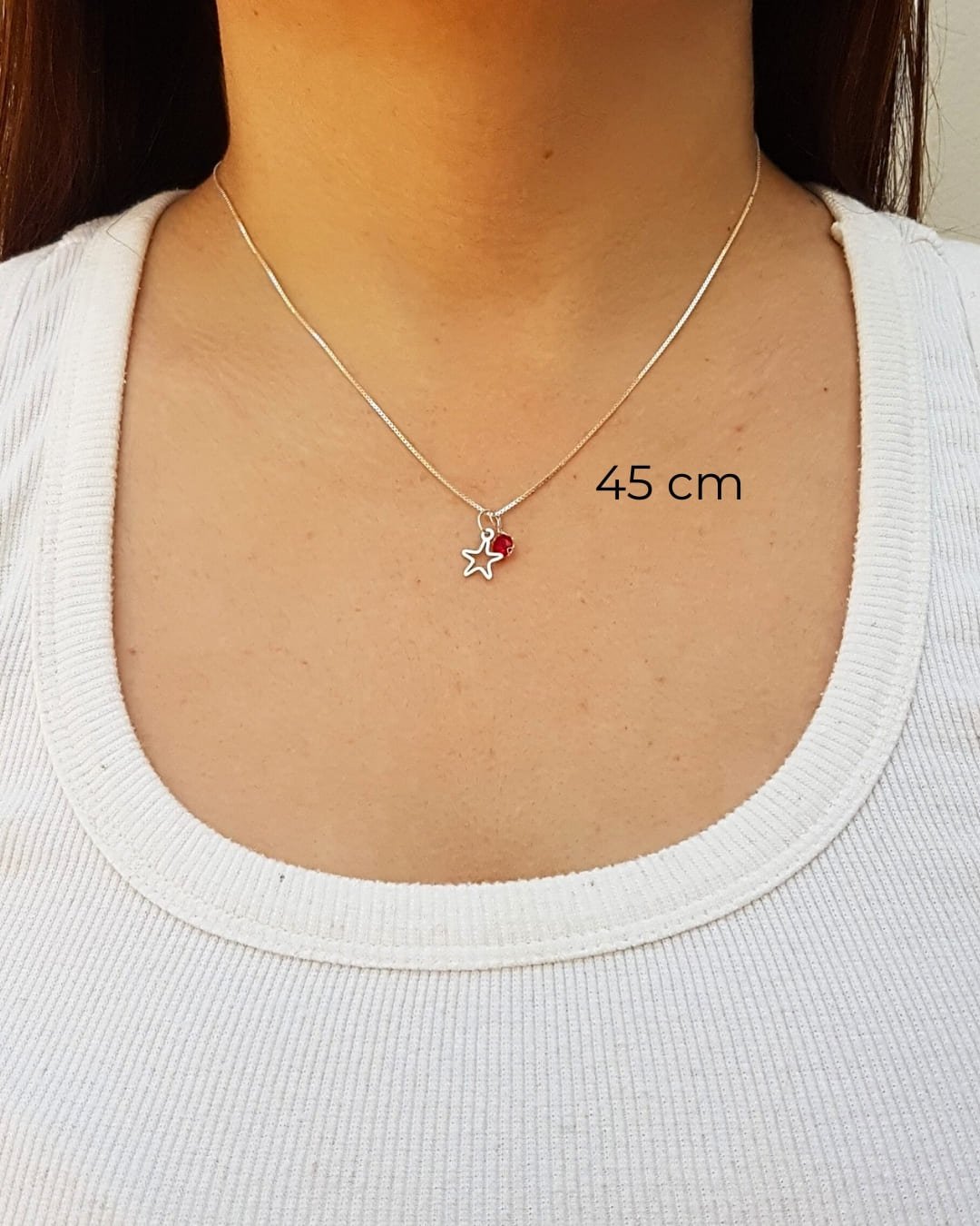COLAR ESTRELA VAZADA COM CRISTAL
