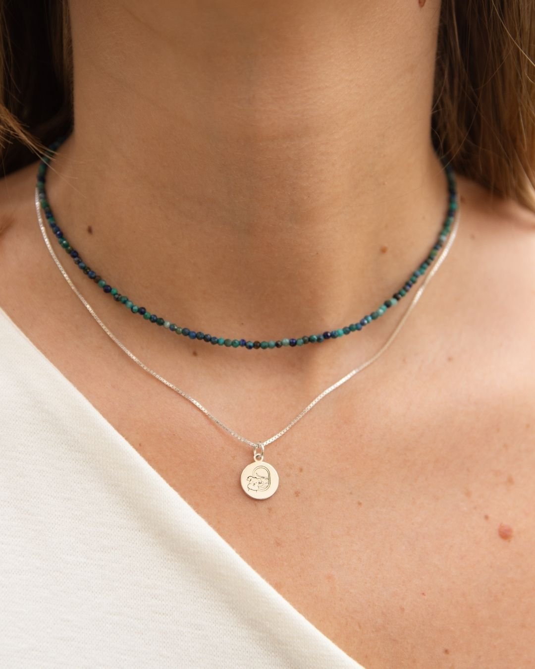 COLAR MEDALHA MAKING MEMORIES DE PRATA 925