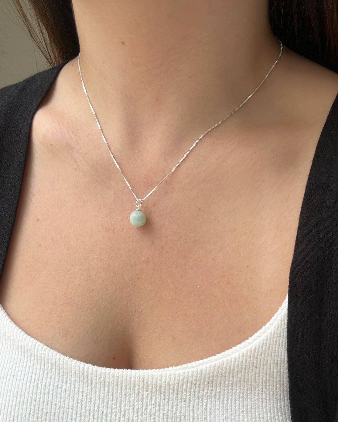 COLAR PEDRA NATURAL AMAZONITA