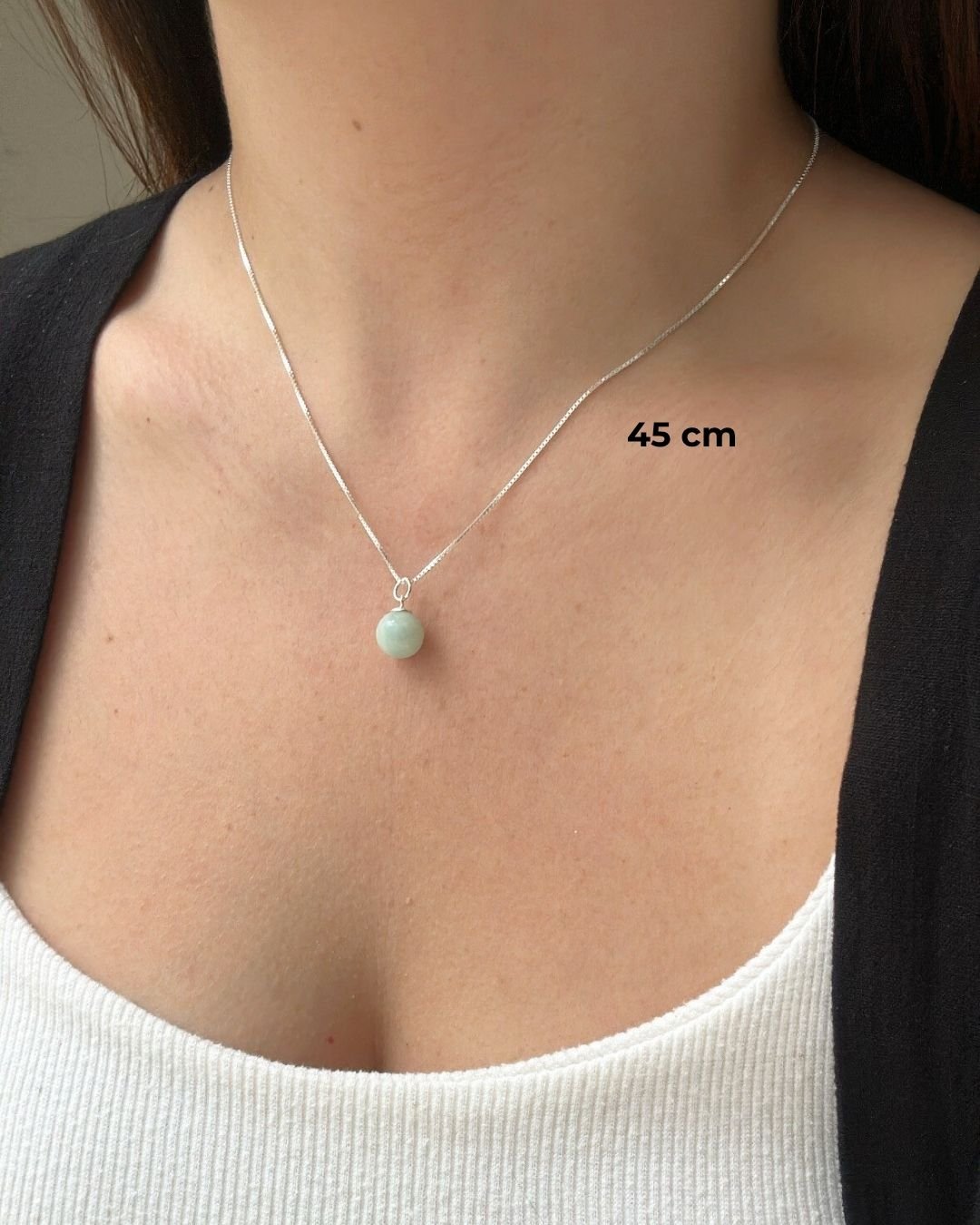 COLAR PEDRA NATURAL AMAZONITA