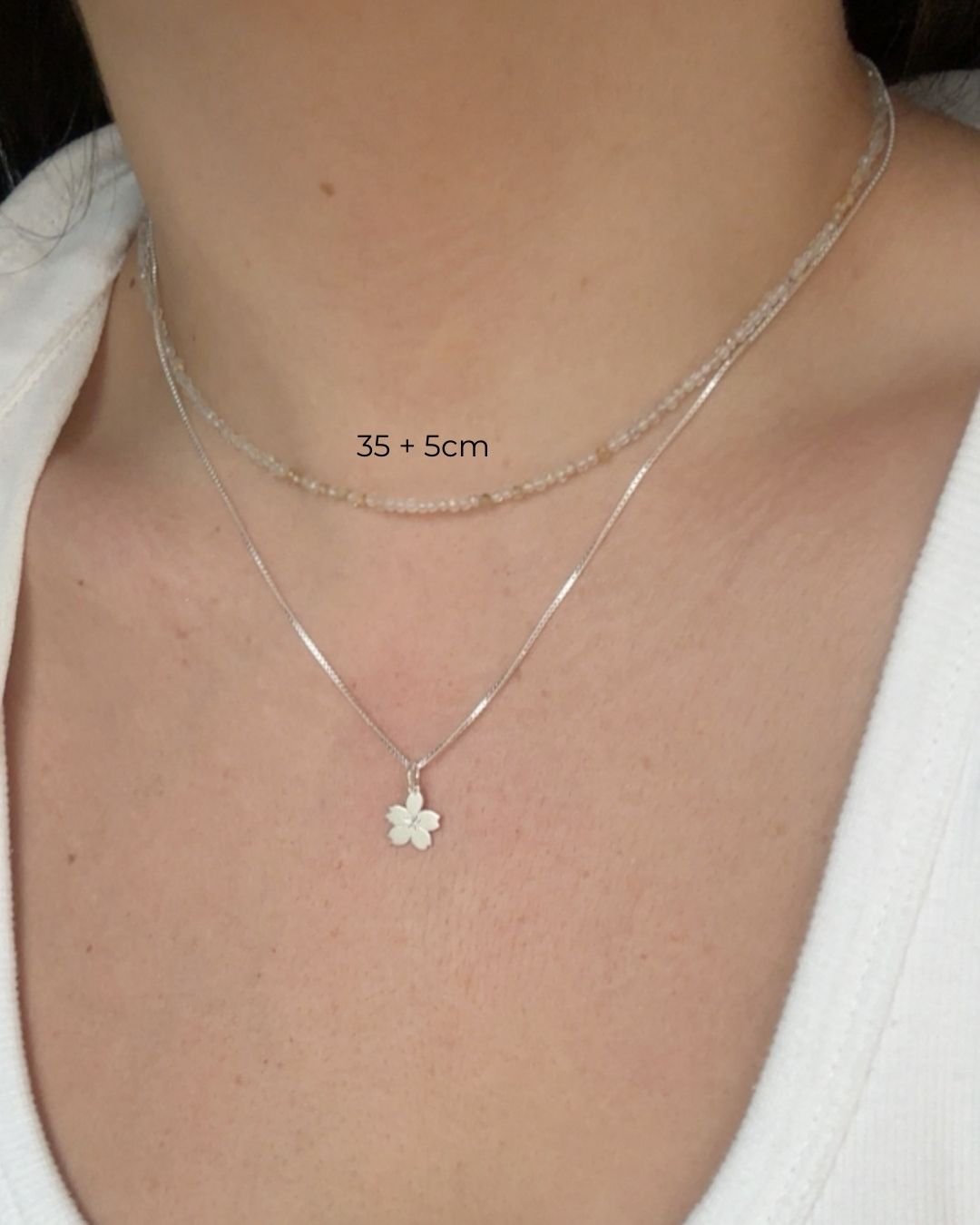 COLAR QUARTZO RUTILADO PEDRAS NATURAIS LAPIDADAS 2MM PRATA 925