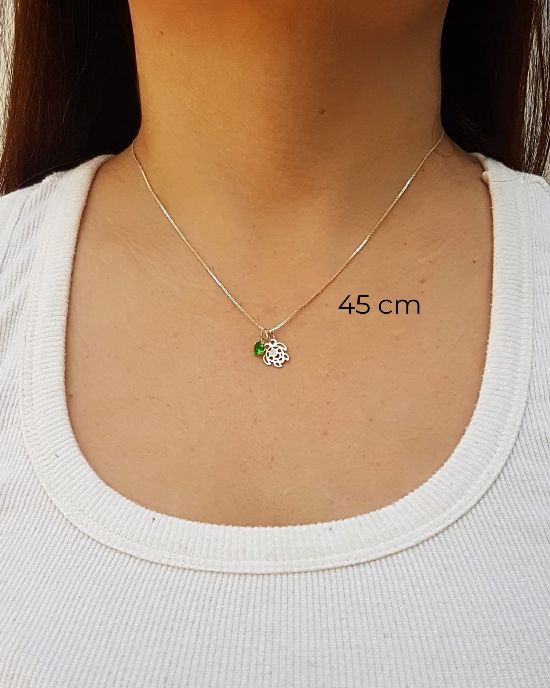 COLAR TARTARUGA VAZADA COM CRISTAL