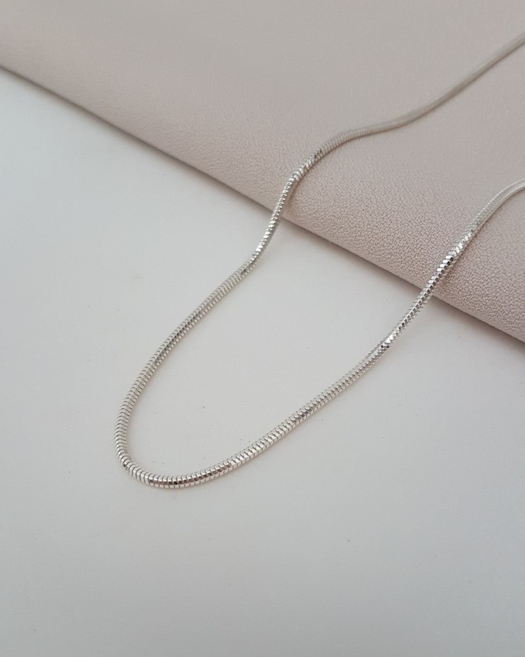 CORRENTE RABO DE RATO FACETADA PRATA 925