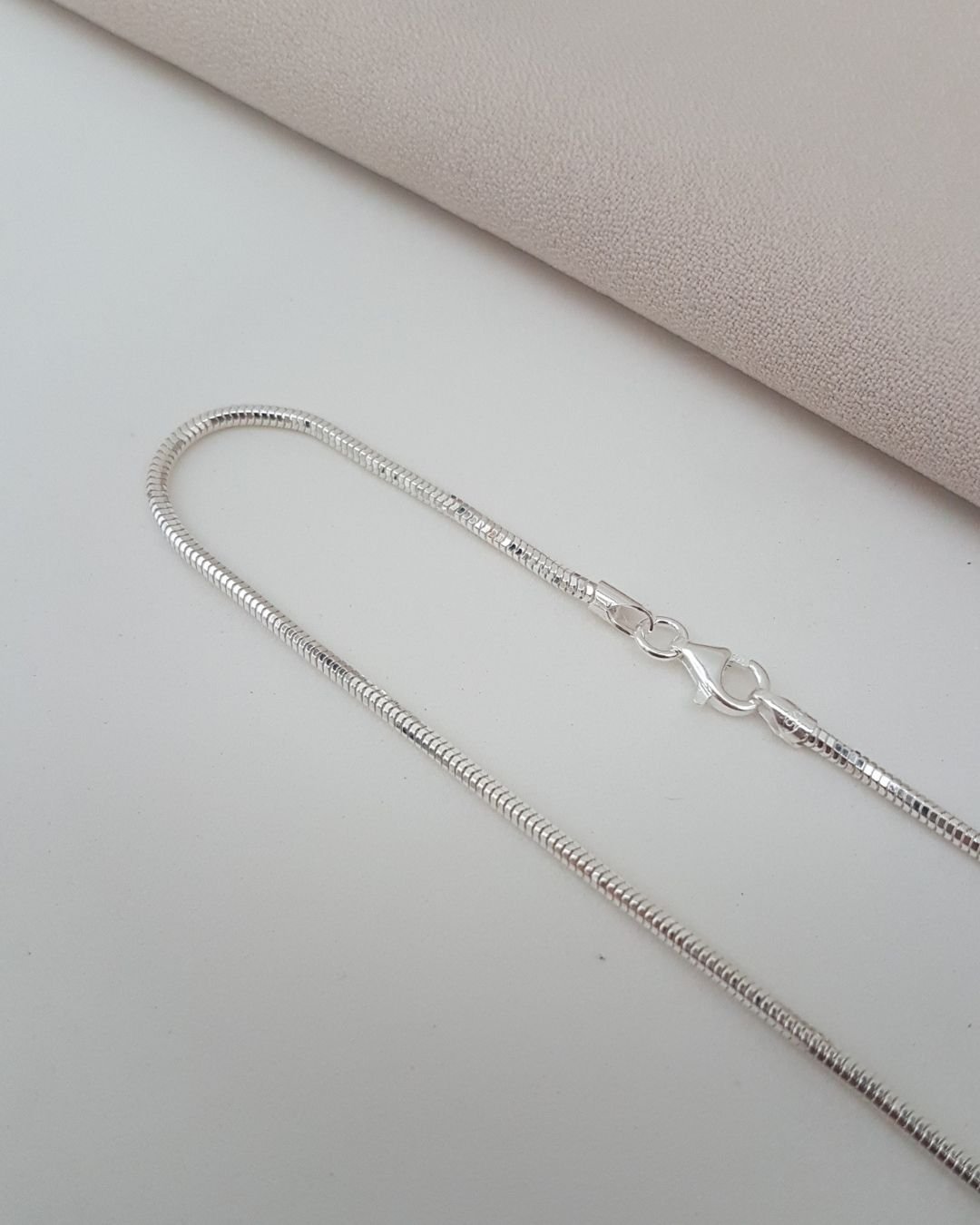 CORRENTE RABO DE RATO FACETADA PRATA 925