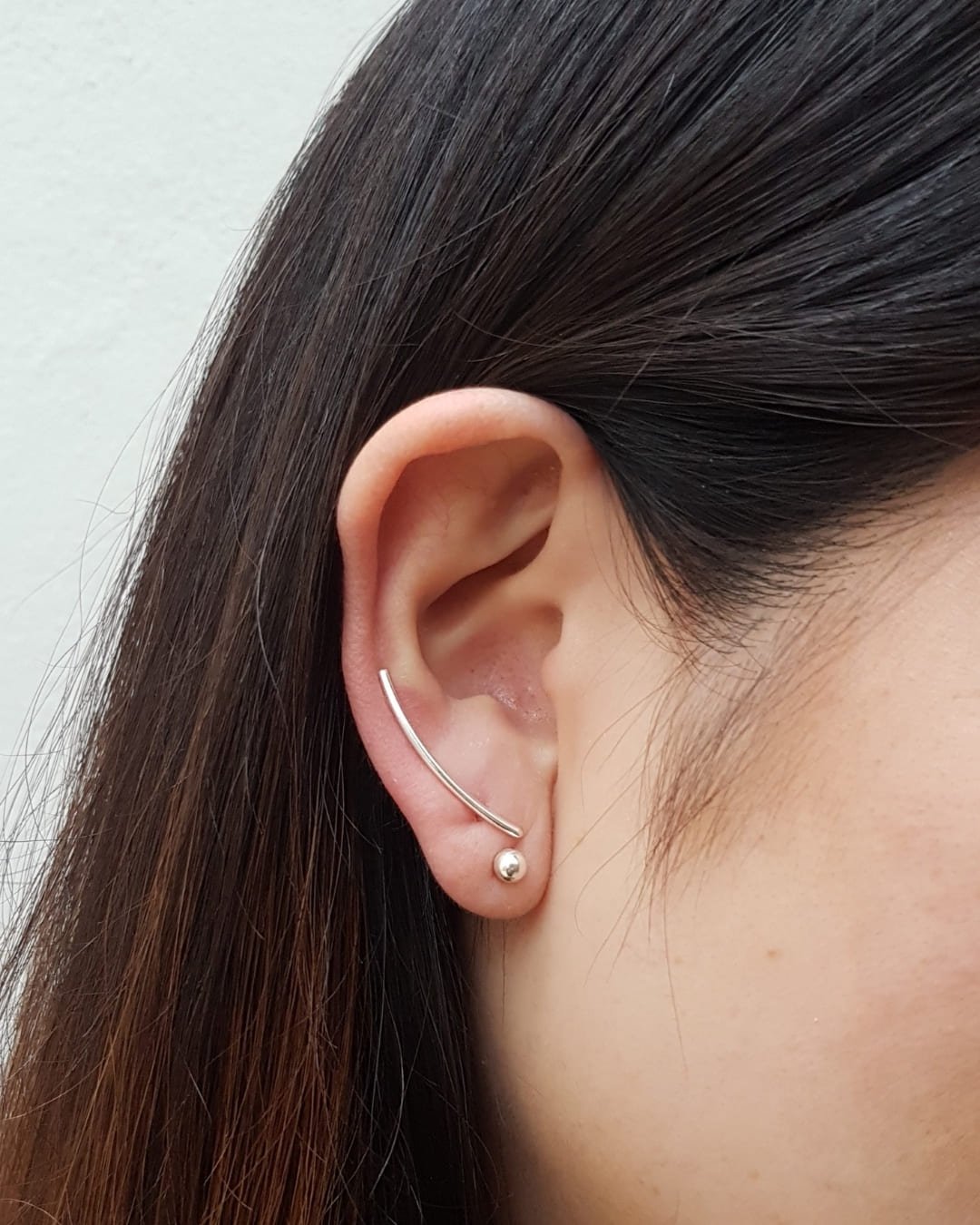 EARCUFF FIO LISO DE PRATA 925