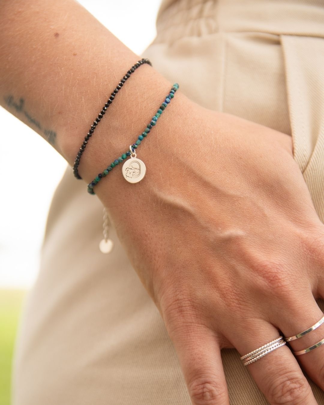 KIT MAKING MEMORIES - BOLSA VERDE SEM ESTAMPA + PULSEIRA + MEDALHA