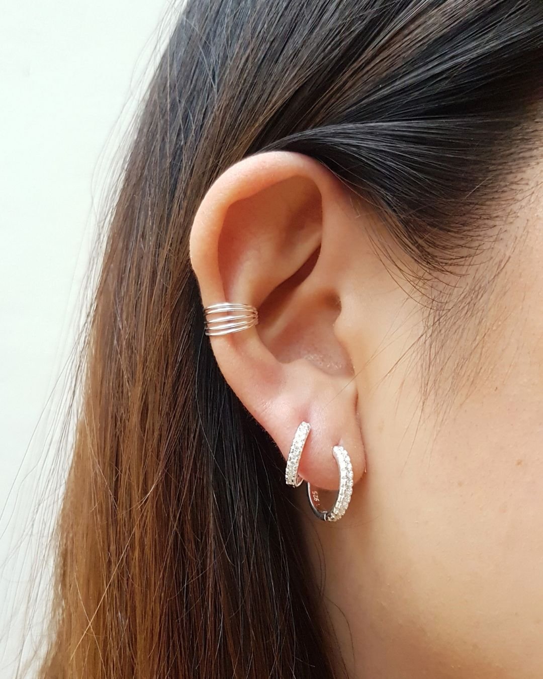 PIERCING FALSO 5 FIOS LISOS DE PRATA 925