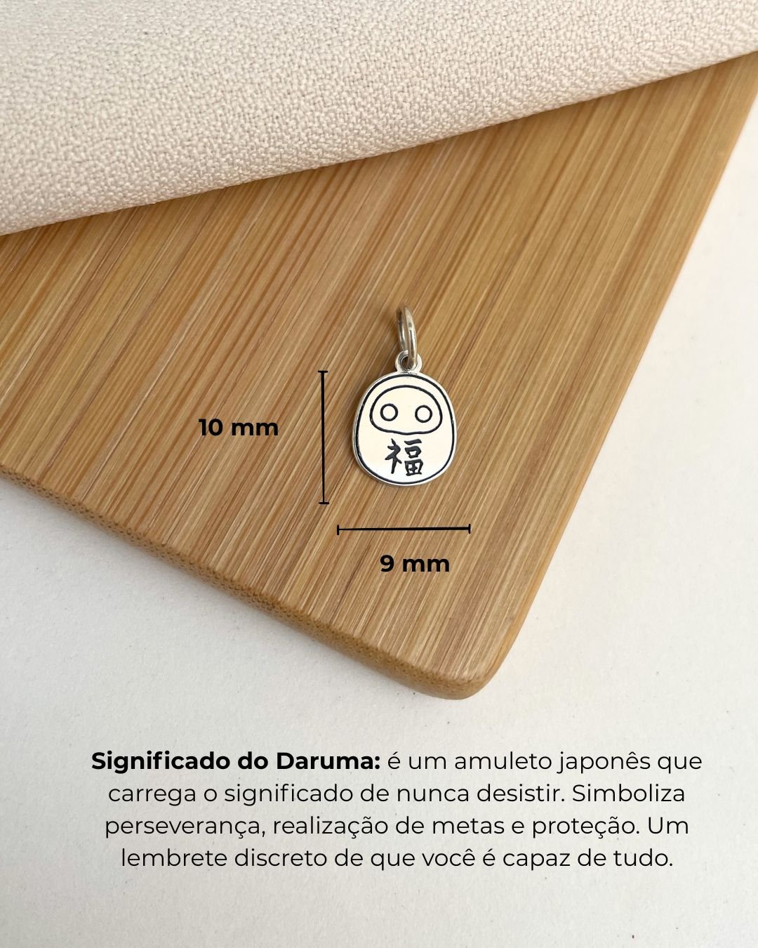 PINGENTE DARUMA PRATA 925