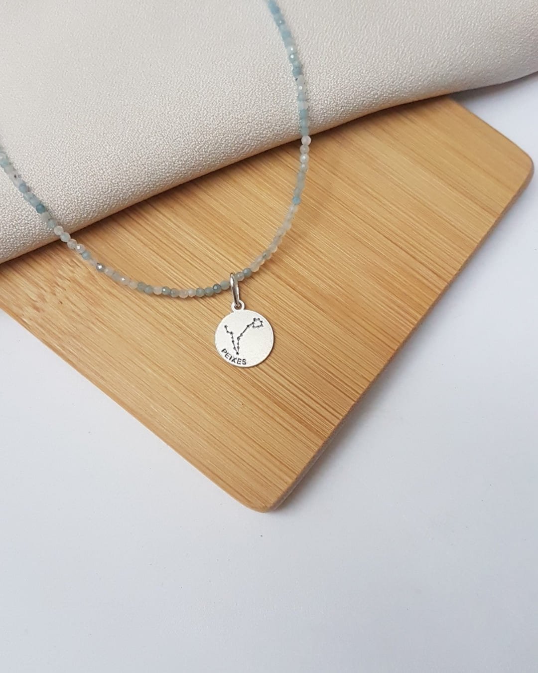 PINGENTE MEDALHA SIGNO PEIXES PRATA 925