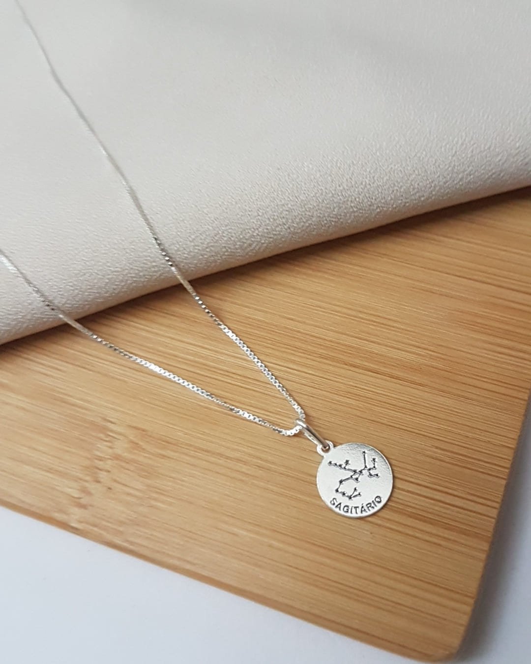PINGENTE MEDALHA SIGNO SAGITÁRIO PRATA 925