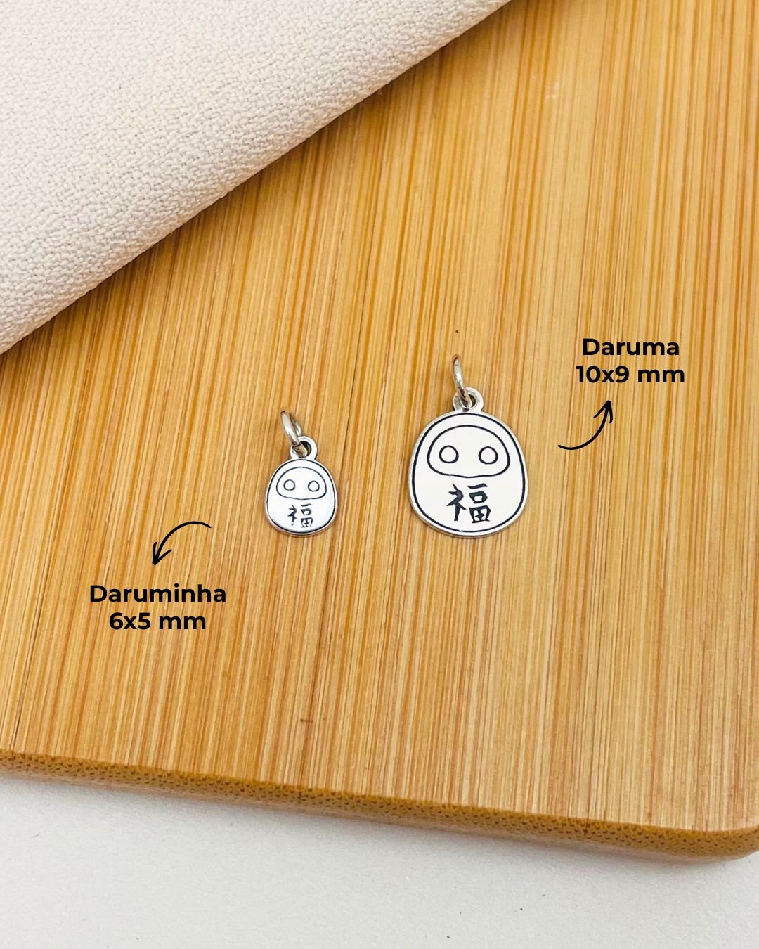 PINGENTE MINI DARUMA (DARUMINHA) PRATA 925