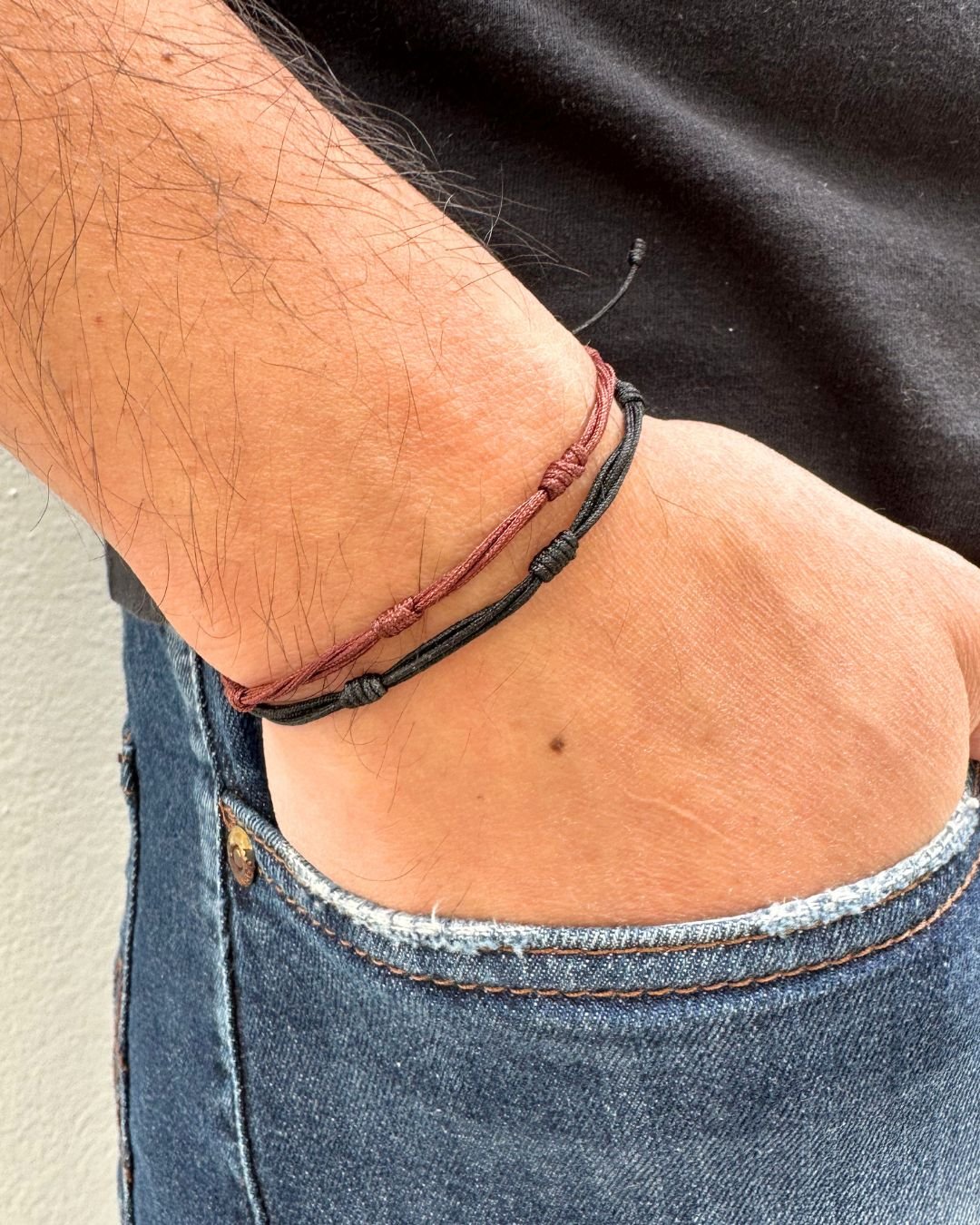 PULSEIRA 7 NÓS MASCULINA FECHO MACRAMÊ E PRATA 925