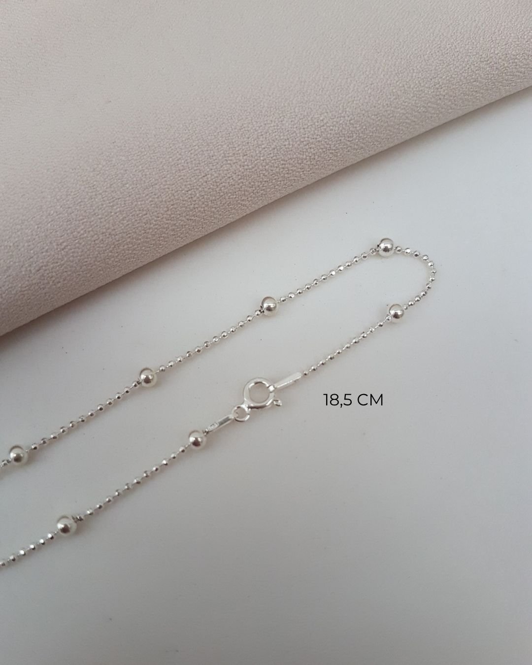 PULSEIRA BOLINHAS DIAMANTADAS PRATA 925