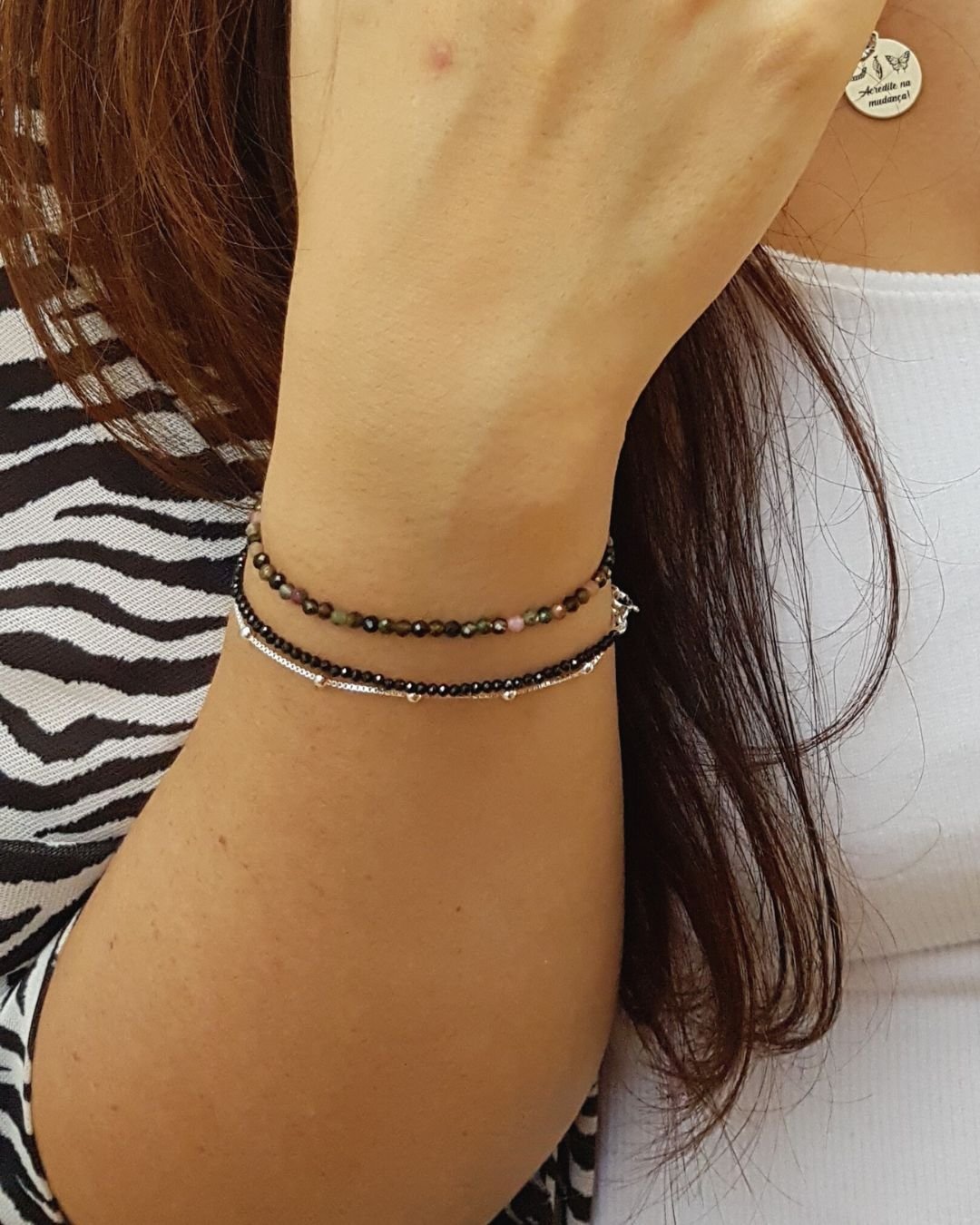 PULSEIRA BOLINHAS ESPAÇADAS 1,5 CM DE PRATA 925