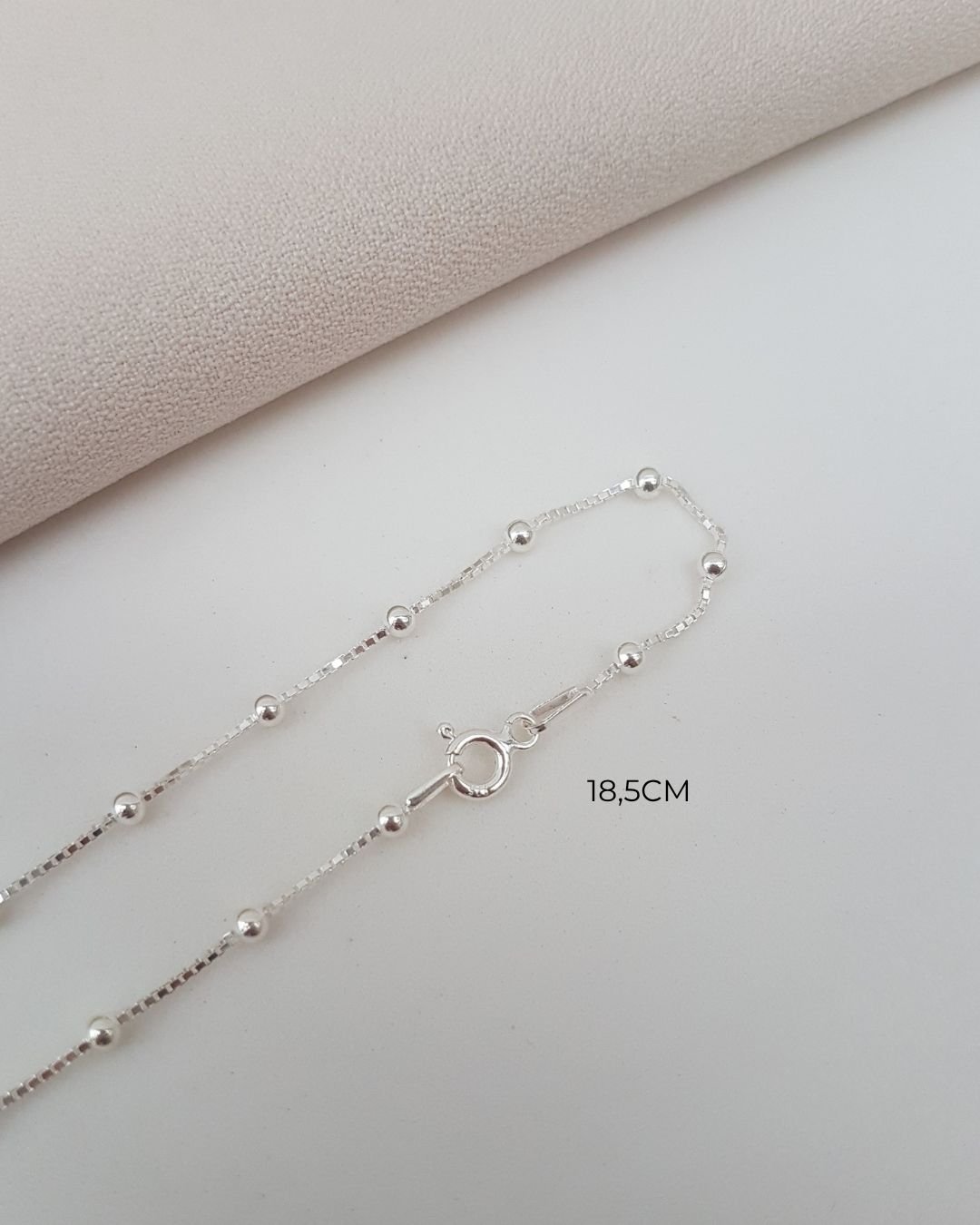 PULSEIRA BOLINHAS ESPAÇADAS 1CM DE PRATA 925