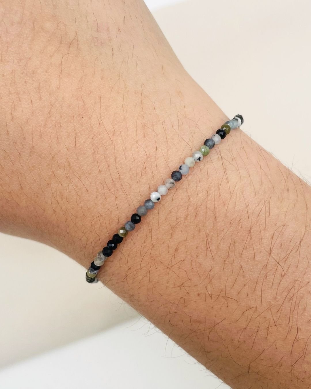 PULSEIRA CIANITA AZUL PEDRA LAPIDADA 2 MM PRATA 925