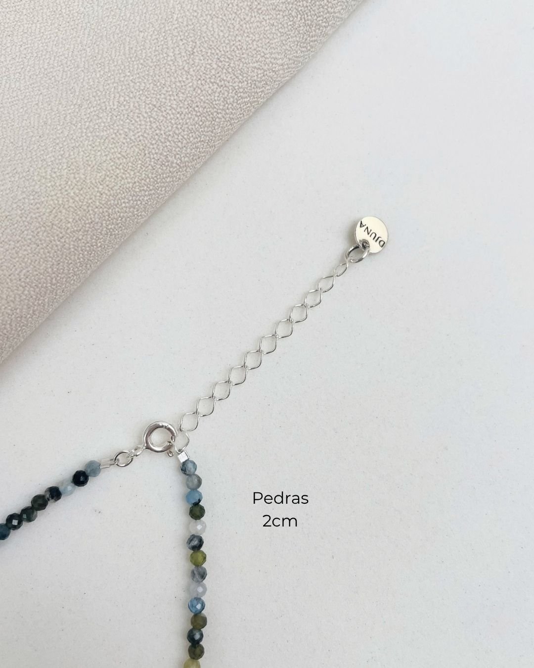 PULSEIRA CIANITA AZUL PEDRA LAPIDADA 2 MM PRATA 925