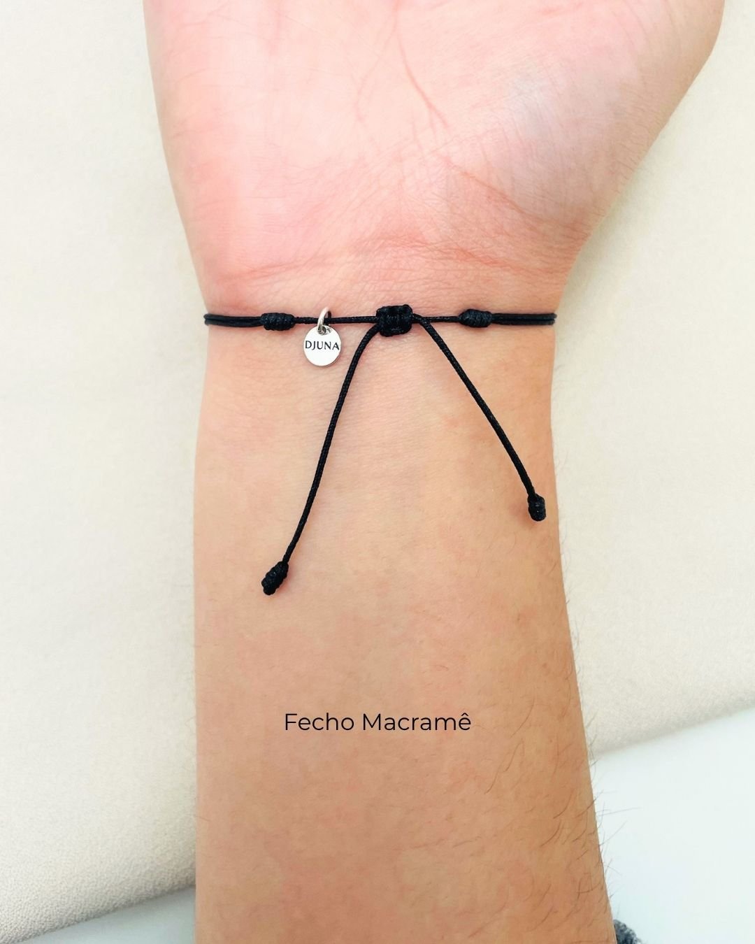 PULSEIRA CORAÇÃO VAZADO CORDÃO PRETO E PRATA 925