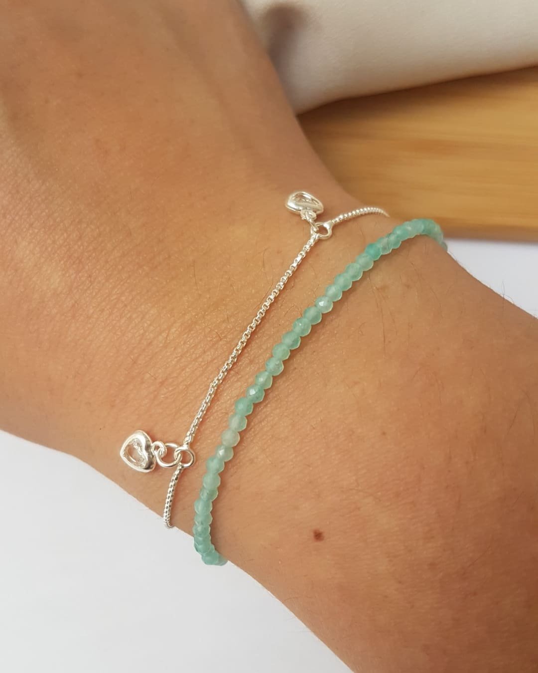 PULSEIRA CORAÇÃO ZIRCÔNIAS PENDURADOS PRATA 925