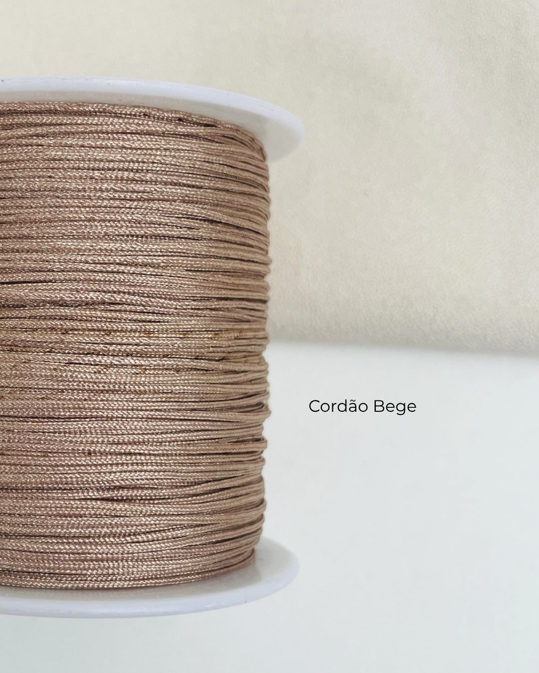 PULSEIRA CORAGEM CORDÃO BEGE E PRATA 925