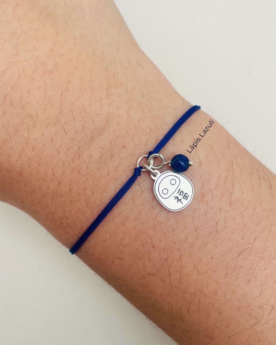 PULSEIRA DARUMA CORDÃO AZUL E PRATA 925