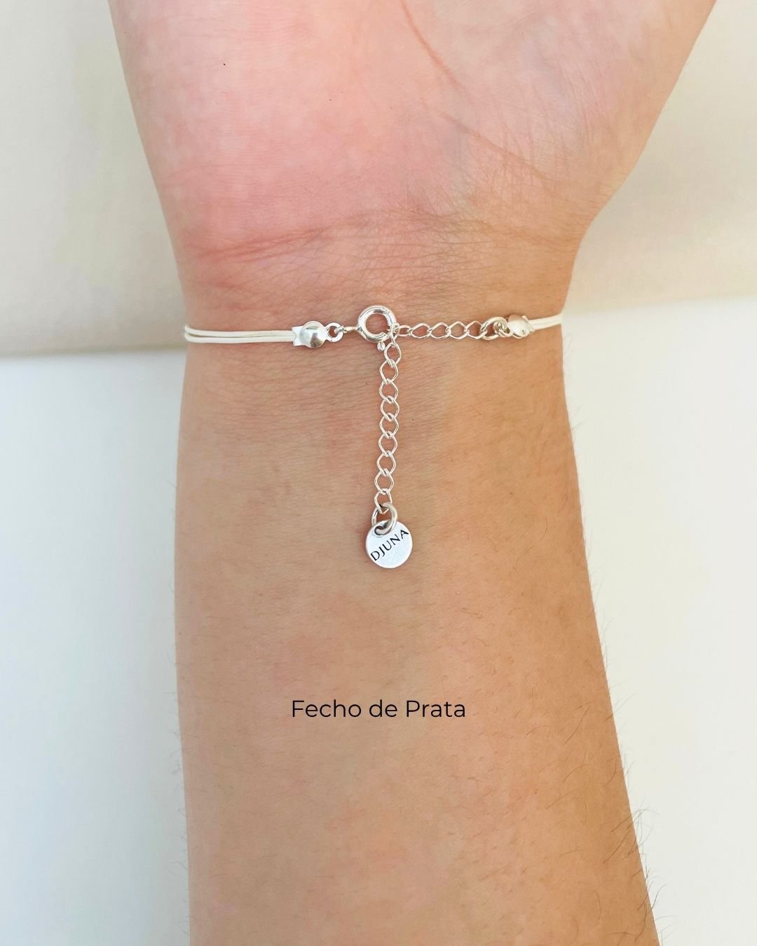 PULSEIRA DARUMA CORDÃO CREME E PRATA 925