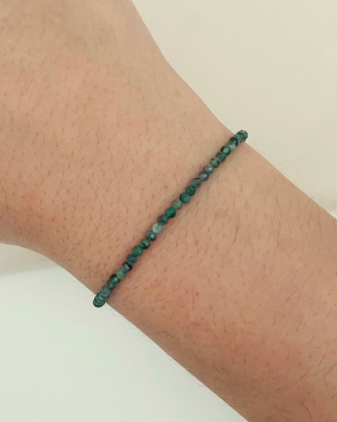 PULSEIRA ESMERALDA PEDRA LAPIDADA 2 MM PRATA 925