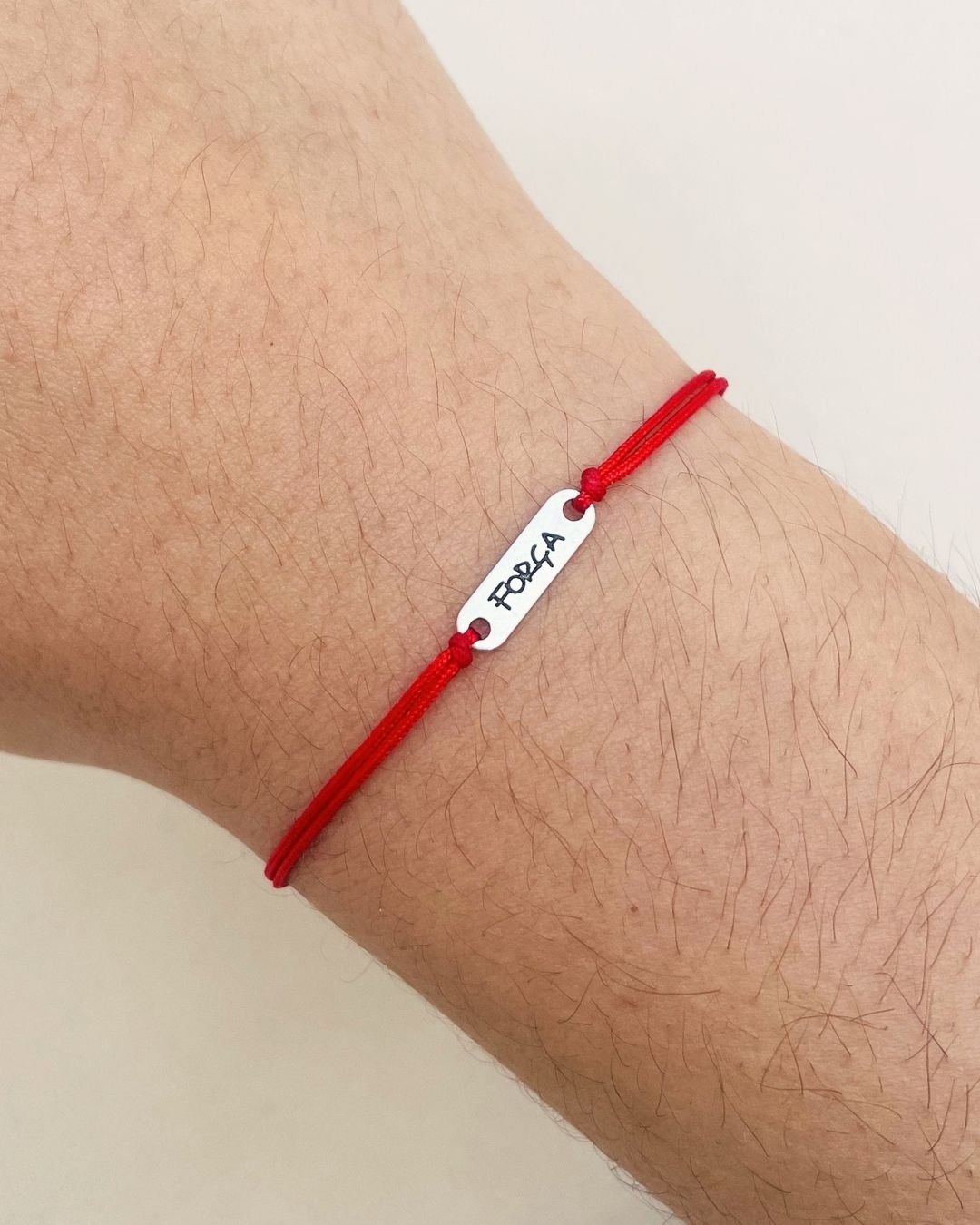 PULSEIRA FORÇA CORDÃO VERMELHO E PRATA 925