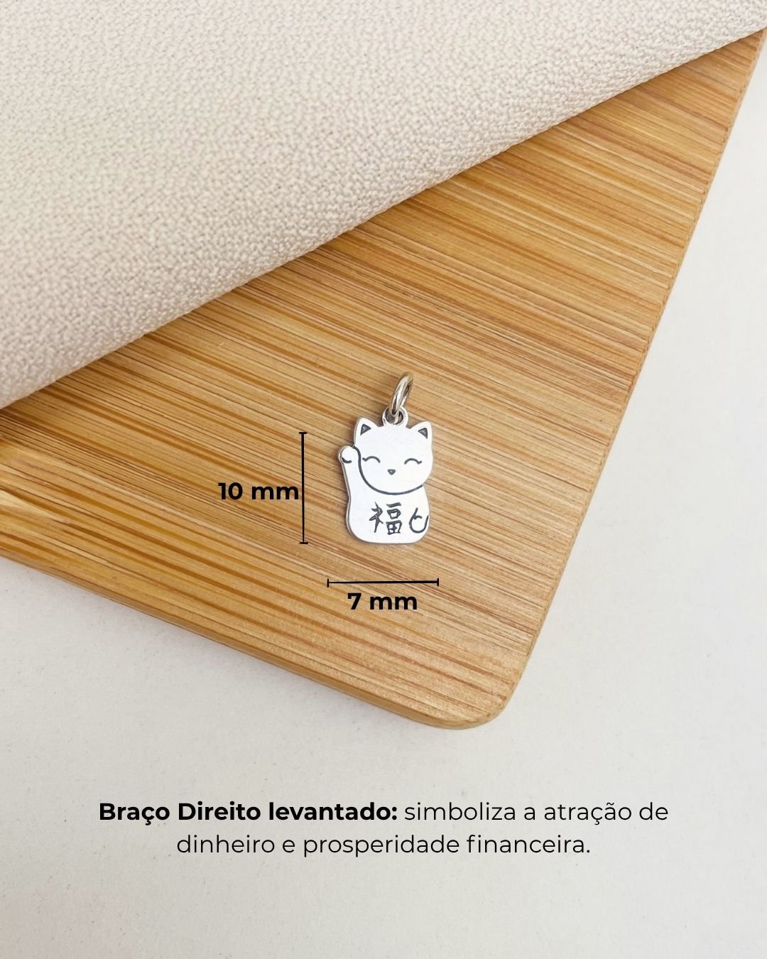 PULSEIRA GATO DA SORTE CORDÃO MARROM E PRATA 925