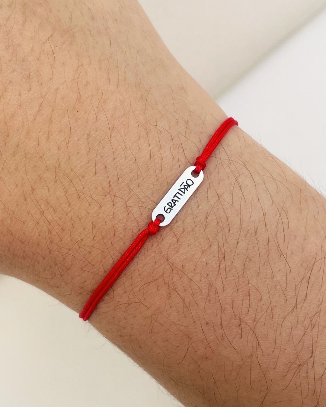 PULSEIRA GRATIDÃO CORDÃO VERMELHO E PRATA 925