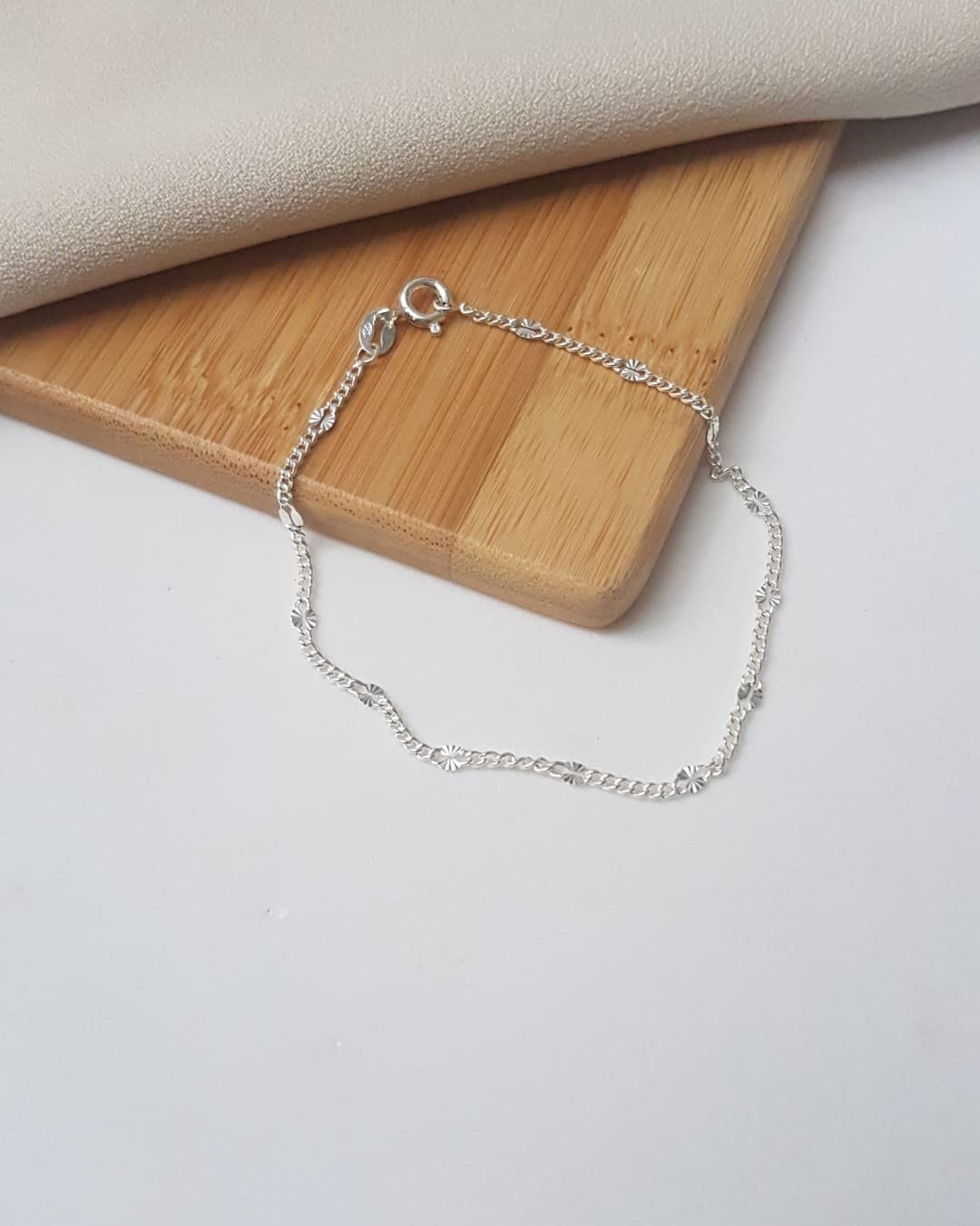PULSEIRA GRUMET E TREVO PRATA 925