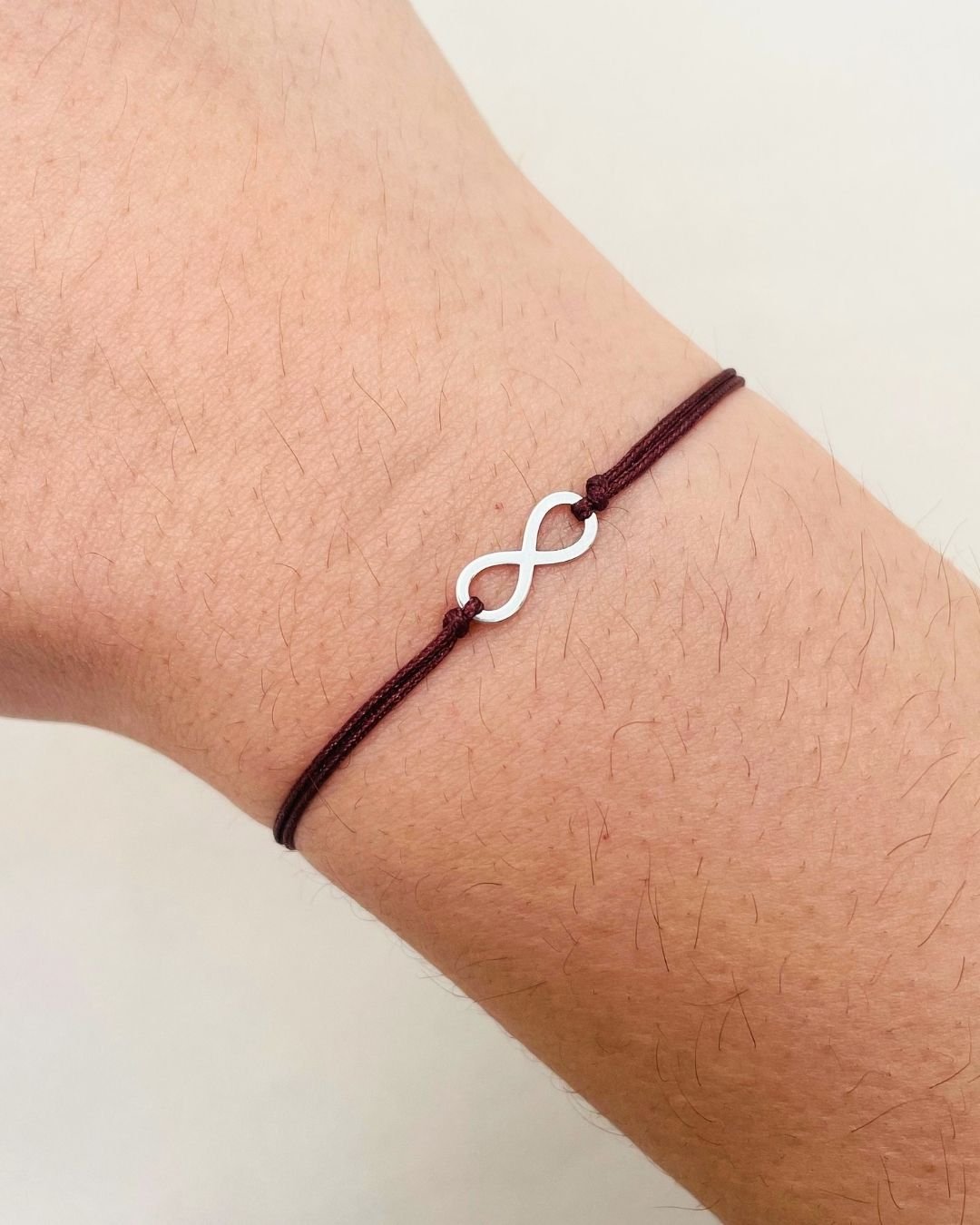 PULSEIRA INFINITO VAZADO CORDÃO MARROM E PRATA 925