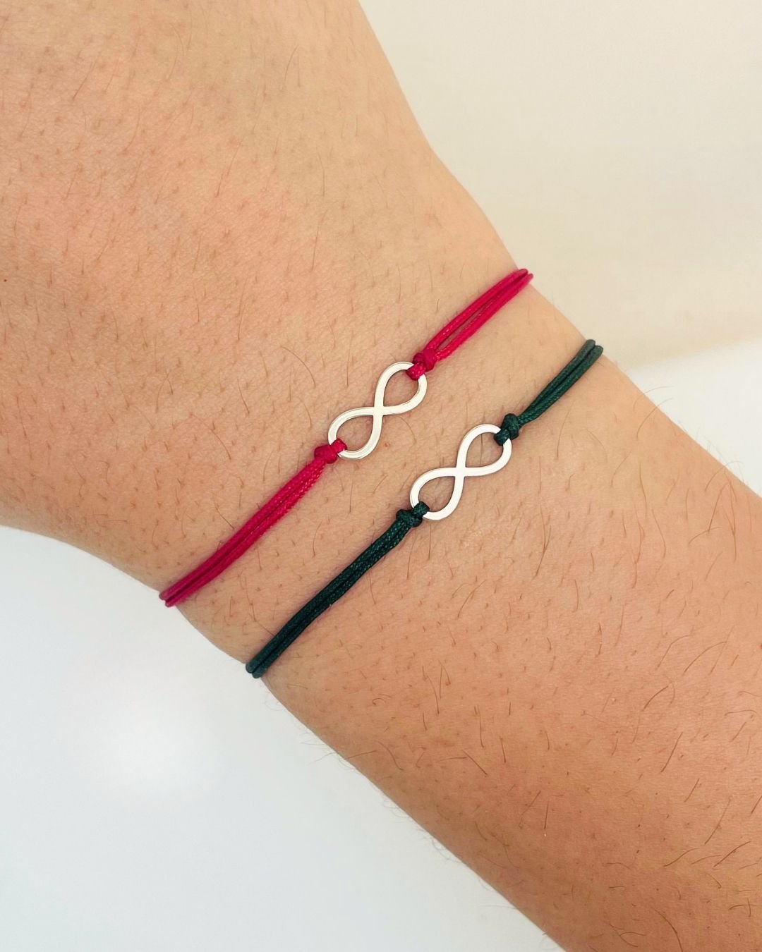 PULSEIRA INFINITO VAZADO CORDÃO VERDE FLORESTA E PRATA 925