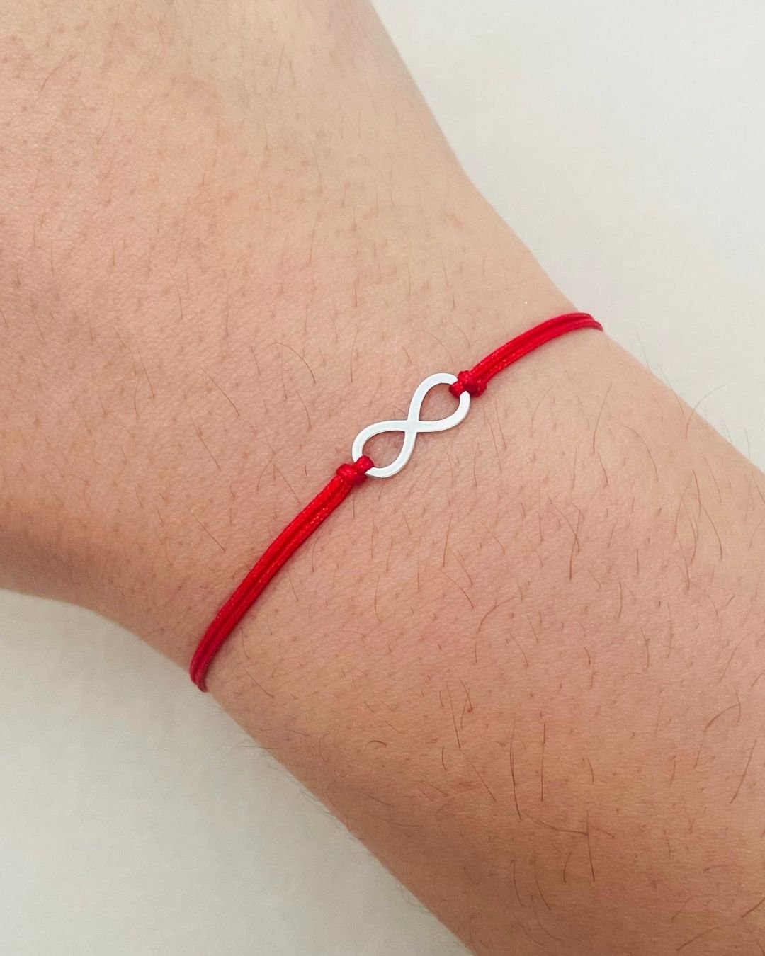 PULSEIRA INFINITO VAZADO CORDÃO VERMELHO E PRATA 925