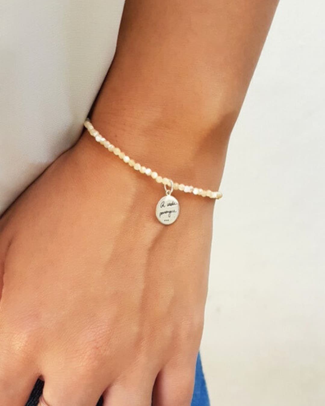 PULSEIRA MADREPÉROLA LAPIDADA 2,5MM