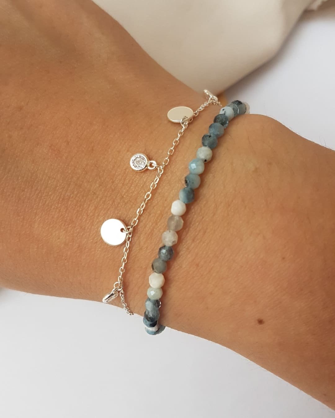 PULSEIRA MEDALHINHAS E ZIRCÔNIAS PENDURADAS PRATA 925