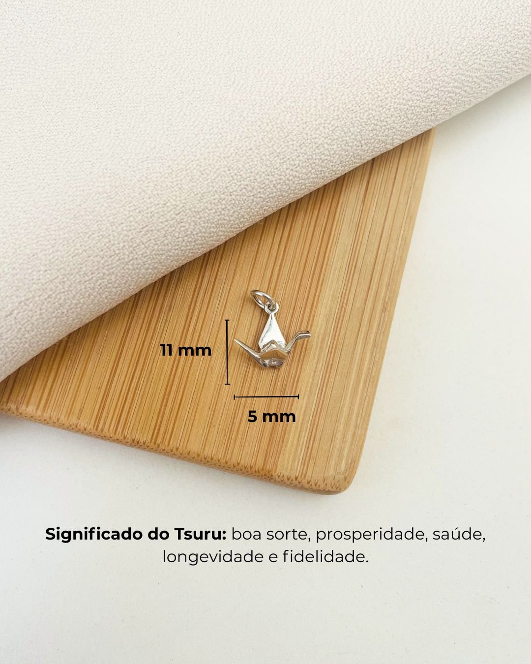 PULSEIRA MINI TSURU 3D CORDÃO ROSA PINK E PRATA 925