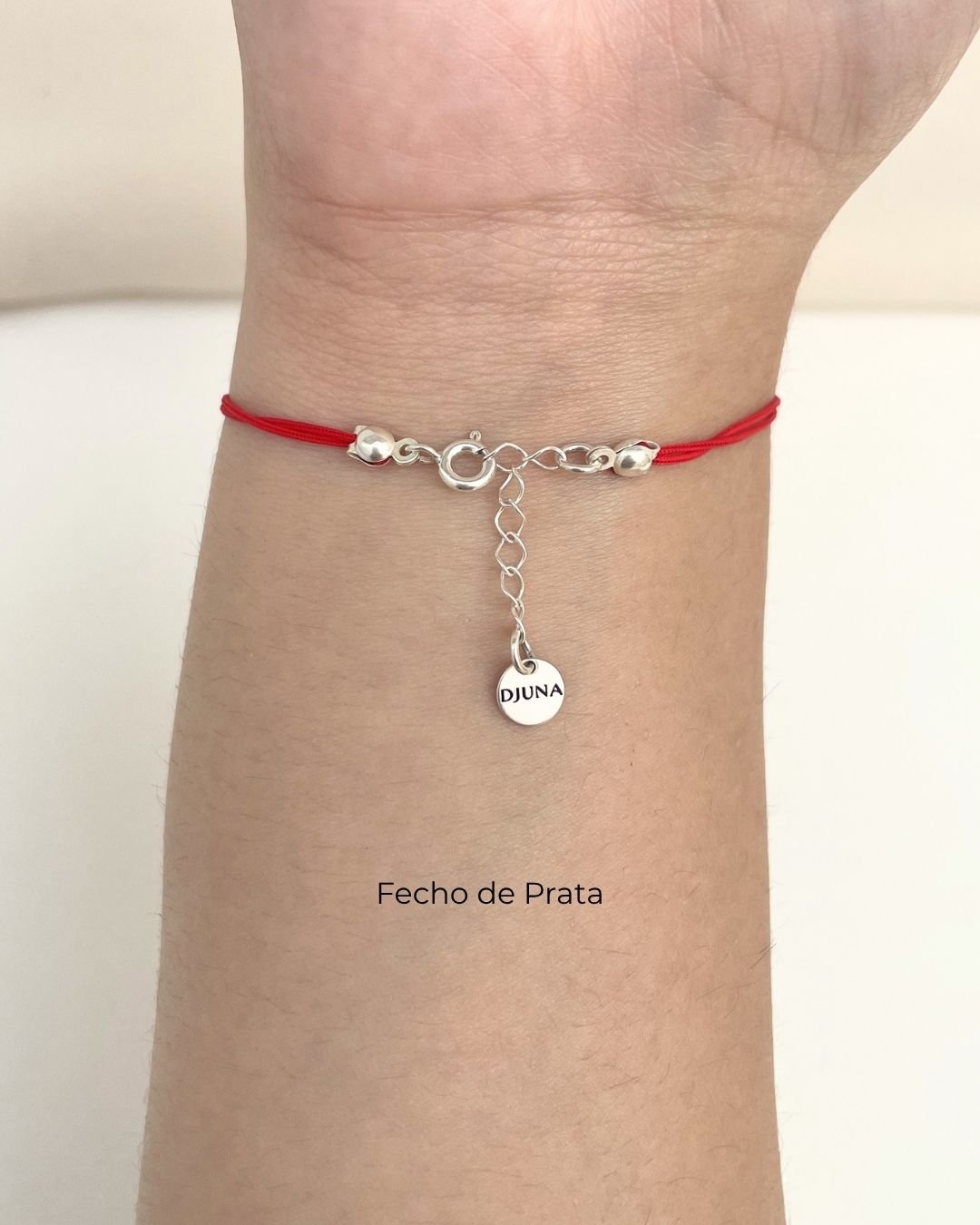 PULSEIRA MINI TSURU VAZADO CORDÃO VERMELHO E PRATA 925