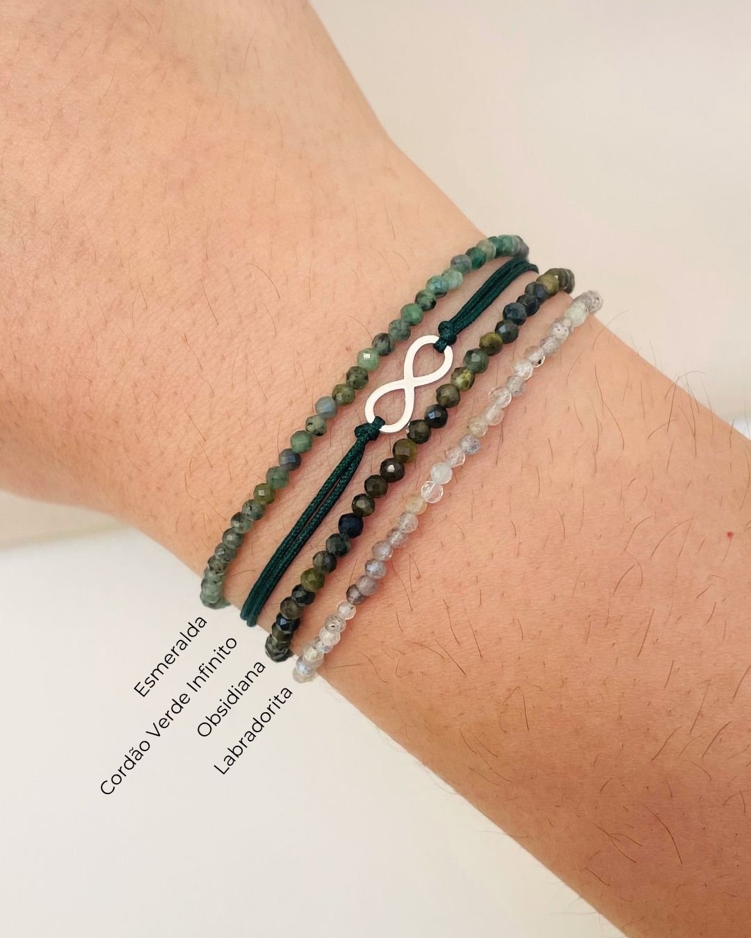 PULSEIRA OBSIDIANA PEDRA LAPIDADA 2 MM PRATA 925