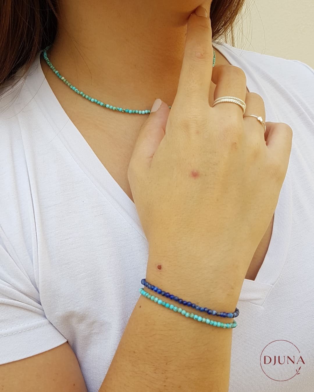 PULSEIRA PEDRAS HOWLITA BOLINHA 2,5 MM