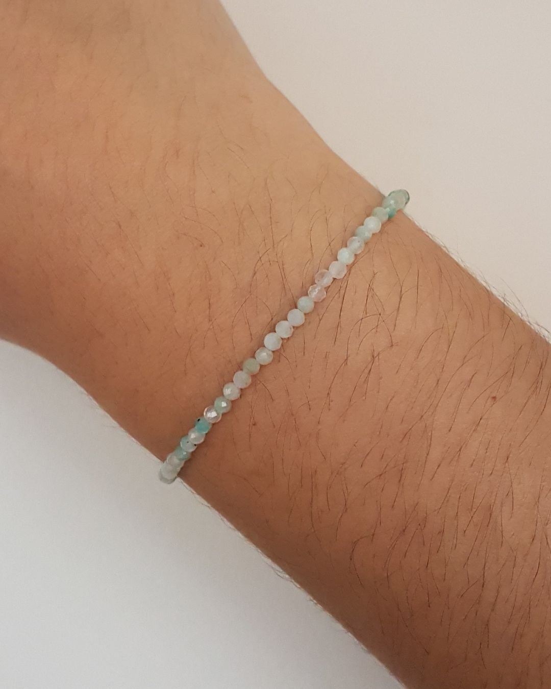 PULSEIRA PEDRAS AMAZONITA LAPIDADAS 2 MM